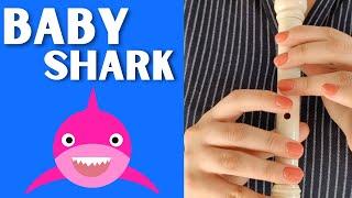 Baby shark song tutorial by recorder