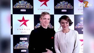 Aashka Goradia and Brent Goble At Star Parivaar Awards 2017
