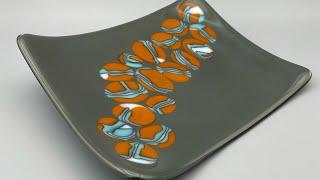 Playing with Puddles: Fused Glass Platter