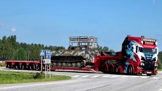 Power Truck Show 2024 Finland Part 2 with Scania V8 & Volvo open pipes sound , custom semi Trucks