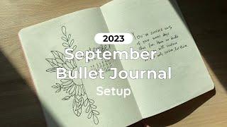 September 2023 Bullet Journal Setup | Plan With Me | Easy and Minimalist Bullet Journal Setup