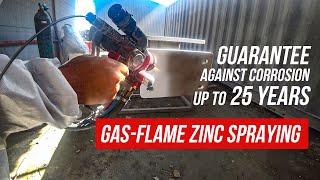 Gas flame zinc spraying for PANDA LIFT outdoor car lifts