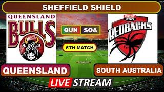 Sheffield Shield Live - Queensland vs South Australia Live Cricket Score & Commentary