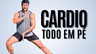 Treino 45MIN para Suar e QUEIMAR 900 calorias com exercícios SEM usar as mãos no chão‼️