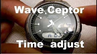 Casio wave ceptor - Analog and Digital Time adjust