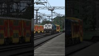 Speedy Dual Line Crossing Train | Train Simulator 2024 #shorts #shortvideo #viral #short