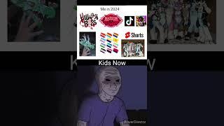 Kids Then vs Now | #nostalgia #wojak #meme #shorts