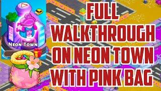 Full Walkthrough on Neon Town with Pink Bag | Family Island | Nov 2024