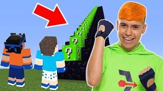 ROBIN HOOD COM SORTE? ESCADONA GIGANTE DE LUCKY BLOCK VERDE NO MINECRAFT!!