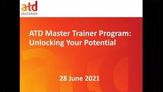 All You Need To Know About The ATD Master Trainer Program Webinar Recording