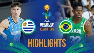 Uruguay  vs Brazil  | Highlights | FIBA AmeriCup 2025 Qualifiers