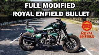 I Modified a Royal Enfield Bullet 500cc inspired from Harley Davidson FatBob | Neev Motorcycles