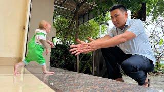 Super cute Bibi welcomed dad after many days of separation