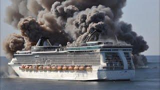 Today, the largest US cruise ship carrying 3,000 elite troops was destroyed by the Houthis