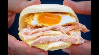 Crispy Egg Buns with ham hock & Miso hollandaise - Breakfast Recipe | John Quilter