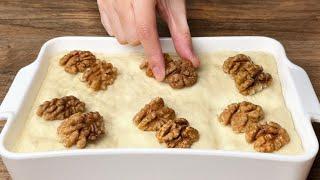 An original recipe for a dessert made with puff pastry and walnuts! Quick and easy!