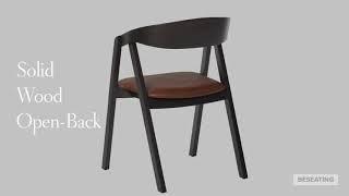 SCANDINAVIAN DESIGN GEORGIA PS RESTAURANT CHAIR WITH UPHOLSTERED SEAT