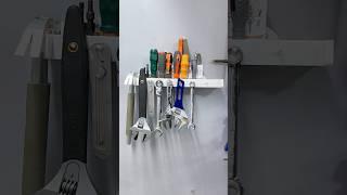 Space-Saving Wall-Mounted Screwdriver & Wrench Rack | Perfect for Workshop & Garage!