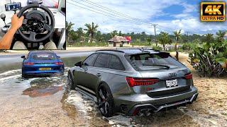 Audi RS6 Avant & Porsche Panamera Turbo | Forza Horizon 5 | Thrustmaster T300RS gameplay