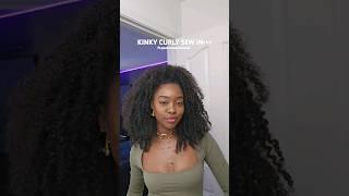 Kinky Curly SEW IN ft Queen Weave Beauty ️ ##curlysewin #curlyweave #queenweavebeauty #curlyhair