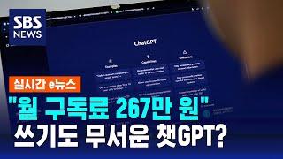 "월 구독료 267만 원"…쓰기도 무서운 챗GPT? / SBS / 실시간 e뉴스