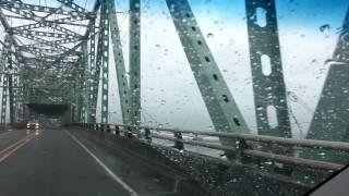 Astoria-Megler bridge during storm