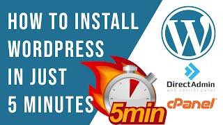 How to install WordPress on direct admin control panel, Cpanel | WordPress Installation in 5 minutes