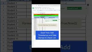 Excel Trick Add Timestamps and Date Stamps to Check List main