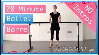 Beginner Ballet Barre, No Intros | Ballet Class At Home | Tips On Ballet Technique