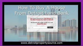 Detroit Real Estate  How To Buy A House From Detroit Land Bank 