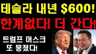 테슬라 내년 600달러 돌파! 덴아이브즈: 한계가 없다 더 간다! 트럼프 머스크 또 뭉쳤다! 둘의 관계는 진심이다! 확실하게 밀어줄 자율주행 연방법! 기회줄때 계속 사모아라!