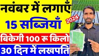 नवंबर 2024 में कौनसी सब्ज़ी लगाएँ | November me konsi sabji lagaye | November 2024 me sabji ki kheti