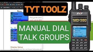 MD380 - TYT TOOLZ MANUAL DIAL