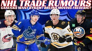 NHL Trade Rumours - Canucks, Sabres, Bruins, CBJ & Islanders, Bruins Jones on Waivers, Matthews Out