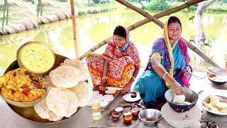 ফুলকো লুচি,কষা মাংস আর ছানার পায়েস জমজমাটি আজকের রান্না||luchi kosha manso recipe