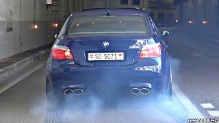 BMW M5 E60 with Eisenmann Race Exhaust INSANE Launches & Burnouts!!