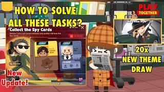 NEW UPDATE! HOW TO SOLVE ALL THE COLLECT THE SPY CARD TASKS?#playtogether