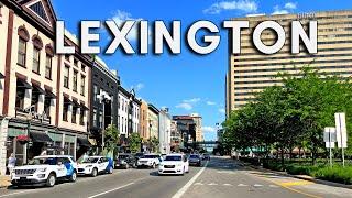 Kentucky USA  - Downtown Lexington Walking Tour and Travel Guide - 4K