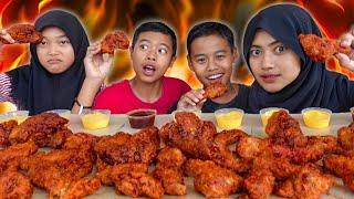 BOCIL MAU LV5‼️ MUKBANG RICHEESE FACTORY | FIRE WING LEVEL SANTUY 