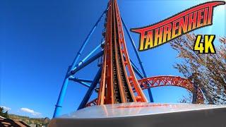 Fahrenheit "97° & Falling Fast" Front Row POV - Hersheypark Roller Coaster