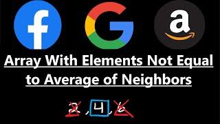 Array With Elements Not Equal to Average of Neighbors - Leetcode 1968 - Python