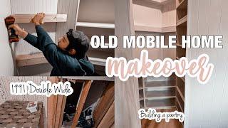 *NEW* PANTRY BUILD IN OUR 30 YEAR OLD DOUBLE WIDE TRAILER | mobile home makeover on a budget!