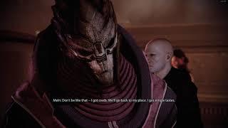 Mass Effect 2 Legendary Edition Shepard beats up Turian harassing Asari dancer