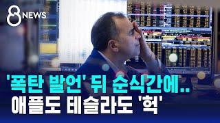 '폭탄 발언' 뒤 순식간에…애플도 테슬라도 '헉' / SBS 8뉴스