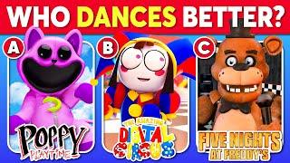 Who DANCES Better?  The Amazing Digital Circus, Five Nights at Freddy's, Poppy Playtime