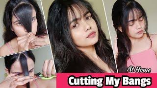 How to Cut Your Own Hair at Home | Front Bang | Own Hair Cutting Tutorial in Hindi.