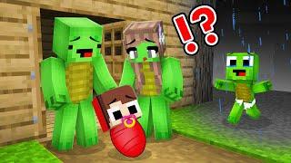 Mikey Family Adopted Baby JJ and Forgot Baby Mikey - Maizen Family Sad Story in Minecraft - Maizen