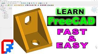 How to create 3D model with FreeCAD 1.0 | FreeCAD tutorial for 3d design #freecad #freecadtutorial
