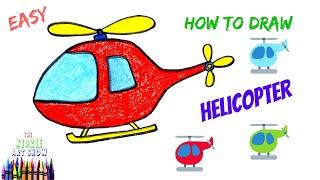 How to draw a Helicopter step by step easy for kids