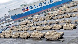 US military Equipment and dozen tanks Arrives in philippine,subic bay